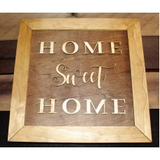 Home Sweet Home Wood Art Sign 3D 13 1/2" x 13 1/2"   153140028302